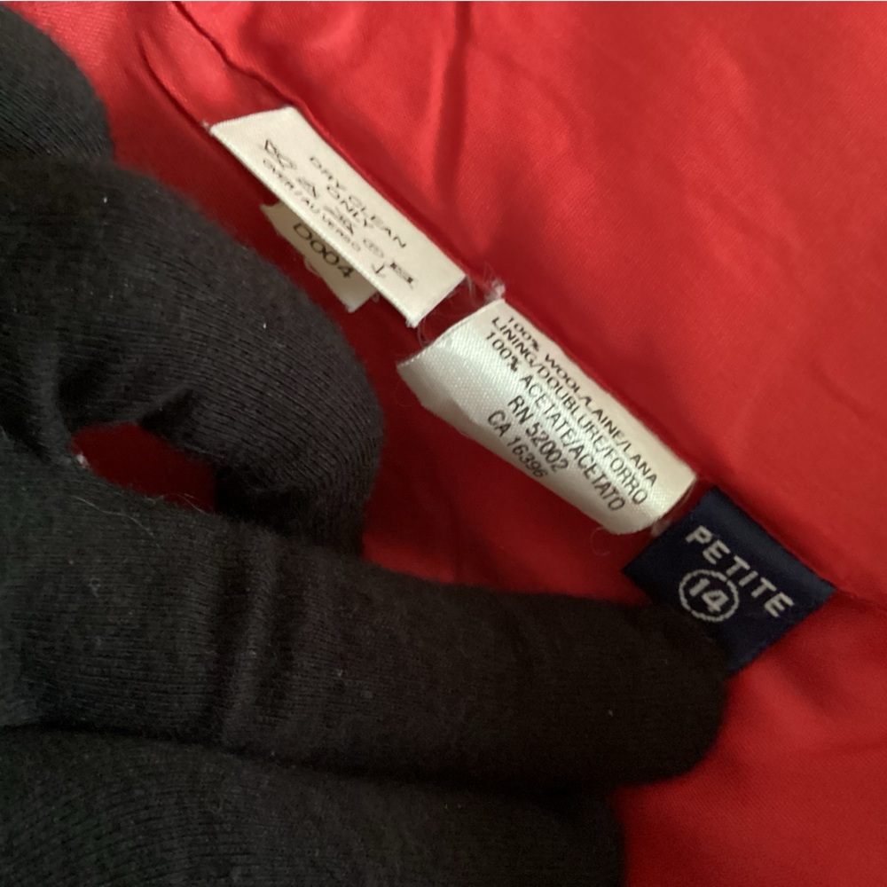 Vintage LizSport Wool Red Blazer 14 Petite - Picture 6 of 16